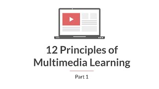 12 Principles of Multimedia Learning Part 1 [upl. by Phyllys791]