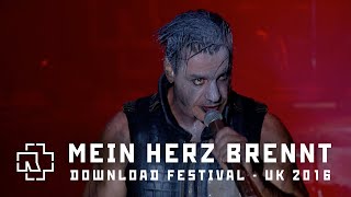 Rammstein  Mein Herz brennt Live at Download Festival UK 2016 [upl. by Atenek]