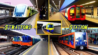 Stratford Station  National Rail  Underground  DLR  Overground  London [upl. by Nealson]