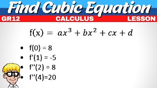 Determine Cubic Equation Calculus grade 12 [upl. by Cal]