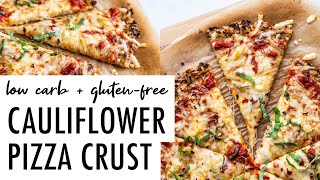 The BEST Cauliflower Pizza Crust [upl. by Nelrsa]