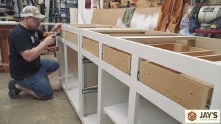 Making DIY Budget Cabinets  Office Remodel part 2  307 [upl. by Wyly320]