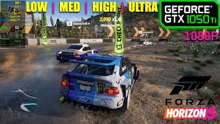 GTX 1050 Ti  Forza Horizon 5  1080p  Low Medium High Ultra [upl. by Ynattib614]