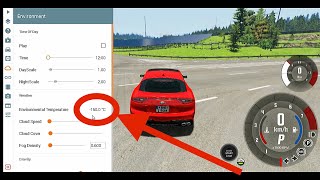 BeamNGdrive how to change Environmental Temperature  Outside Temperature  2021 [upl. by Adnilasor]