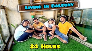 Living In BALCONY For 24 Hours Challenge  Hungry Birds [upl. by Rusty346]