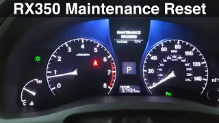 2013 Lexus rx350 Maintenance required reset [upl. by Lienahs]