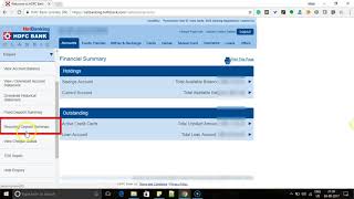 How to check Recurring Deposit RD Summary through HDFC Net Banking [upl. by Einneg]