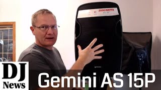 GeminiSound AS 15P 2000 Watt DJ Powered 15quot Speaker Sound Demo and Review  Disc Jockey News [upl. by Idid796]