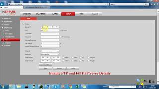 FTP configuration in CP Plus DVRNVR [upl. by Bergmans]