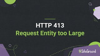 How to Fix HTTP 413 Request Entity Too Large Error in WordPress  Tutorial [upl. by Aihsetal175]