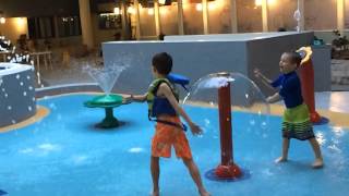 Splash Pad at Saskatoon Travelodge Hotel [upl. by Lexa]