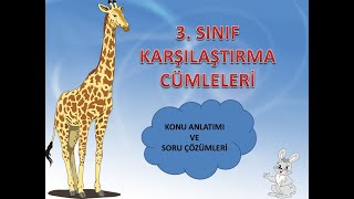 3 SINIF KARŞILAŞTIRMA CÜMLELERİ [upl. by Arbed]