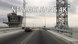 New Orleans 4K  Worlds Longest Bridge  Lake Pontchartrain Causeway [upl. by Ymerej]