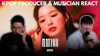 Musicians react amp review ♡ NMIXX  DICE MV [upl. by Annavoj218]