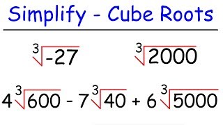 How To Simplify Cube Roots [upl. by Aihsrop455]