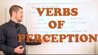 Grammar Series  Verbs of Perception [upl. by Aleuname868]