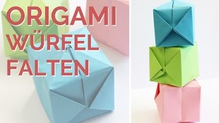 Origami Würfel falten  Origami Cube  Faltanleitung  Talude [upl. by Tamis]