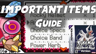 Important Items Guide Pokemon Radical Red Slightly Outdated [upl. by Inalaehak]