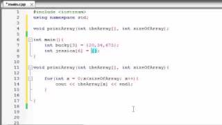 Buckys C Programming Tutorials  35  Passing Arrays to Functions [upl. by Ahsiyk]