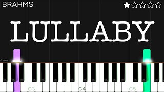 Johannes Brahms  Lullaby  EASY Piano Tutorial [upl. by Nikkie]