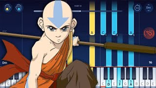 Avatar The Last Airbender  Main Theme  EASY Piano Tutorial [upl. by Wendie]