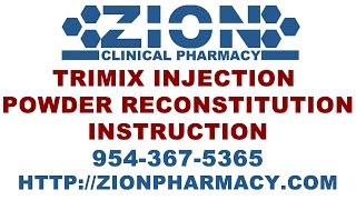 Trimix Injection Solution Reconstitution [upl. by Ilajna]