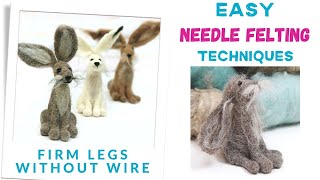 How To Needle Felt Firm Legs For Your Animals [upl. by Leibman]