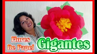 DIY  Como Hacer Flores De Papel Crepe  GIGANTES [upl. by Ley]