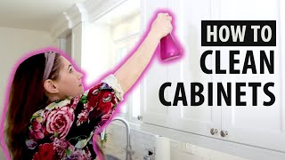 How to Clean Kitchen Cabinets Clean My Space [upl. by Lotsirk704]