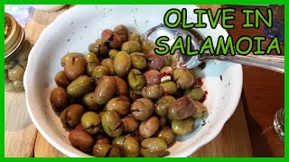 Olive verdi schiacciate o scacciate in salamoia alla siciliana  Le Ricette di Zio Roberto [upl. by Bondie]