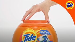 Tide PODS® Safety  Opening the New Tide PODS® ChildGuard™ Tub Safely [upl. by Eimilb]