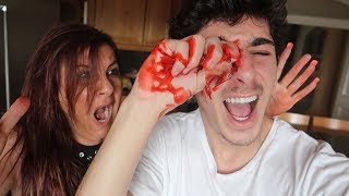 GLASS STUCK IN MY EYE PRANK SHE FREAKED OUT  FaZe Rug [upl. by Claudette]