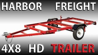 Assembling a HARBOR FREIGHT 4x8 heavy duty Folding trailer [upl. by Airelav]