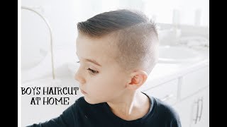 HOW TO CUT BOYS HAIR AT HOME  HAIRCUT TUTORIAL [upl. by Dwain]