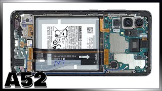 Samsung Galaxy A52 Disassembly Teardown Repair Video Review [upl. by Woodall]