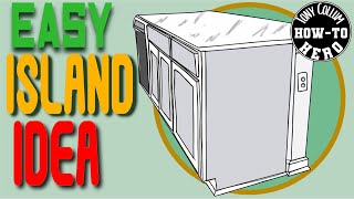 DIY Kitchen Island  IDEA  Simple Construction [upl. by Ridinger]