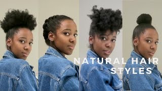 Natural Hairstyles  How to Style 4C4B Hair [upl. by Sikata676]