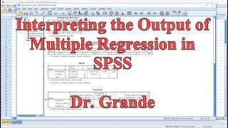 Interpreting Output for Multiple Regression in SPSS [upl. by Janine79]