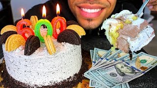 ASMR JERRY 600K SUBSCRIBERS EATING SHOW OREO ICE CREAM CAKE BIG BITES MUKBANG NO TALKING [upl. by Alian]