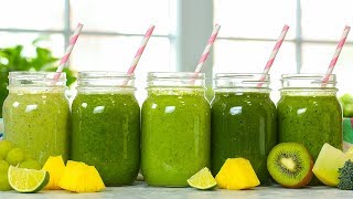 5 Healthy Green Smoothie Recipes [upl. by Terrena132]