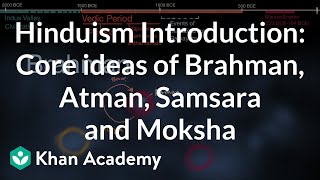 Hinduism Introduction Core ideas of Brahman Atman Samsara and Moksha  History  Khan Academy [upl. by Stephana]