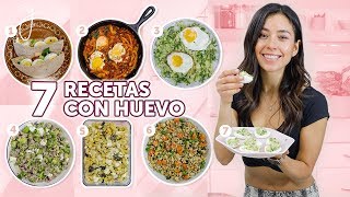 7 RECETAS CON HUEVO 🍳 Fáciles Saludables y Deliciosas [upl. by Laux]