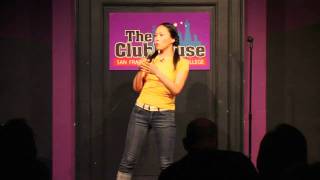 Kazu Kusano Japanese female standup comedian [upl. by Nosnorb]