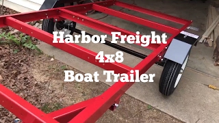 Harbor Freight 4 x 8 Trailer  Boat Trailer [upl. by Leind]