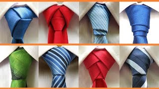 8 Different ways How to tie a tie [upl. by Aniloj]