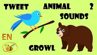 Animals for kids toddlers babies to learn What animals say – 2 First words flash cards [upl. by Anear]