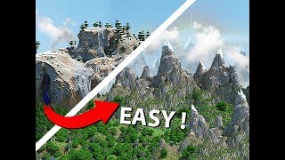 Easy Trick To Making EPIC Minecraft Landscape [upl. by Llenoj]