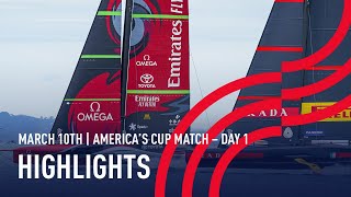 36th Americas Cup Day 1 Highlights [upl. by Ursa917]