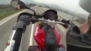 Aprilia Dorsoduro 750 Wheelie onboard [upl. by Aihsik]