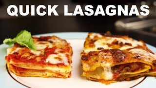 Easy lasagna recipes  tomato amp ricotta  meat sauce amp cream [upl. by Medwin]